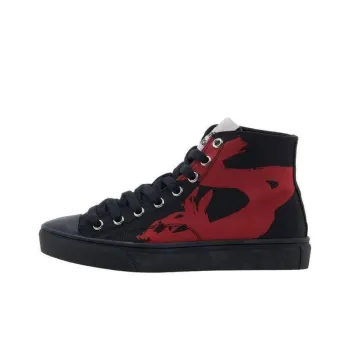 Vivienne Westwood Abrasion Resistant High Top Skateboard Shoes Women's Black Red