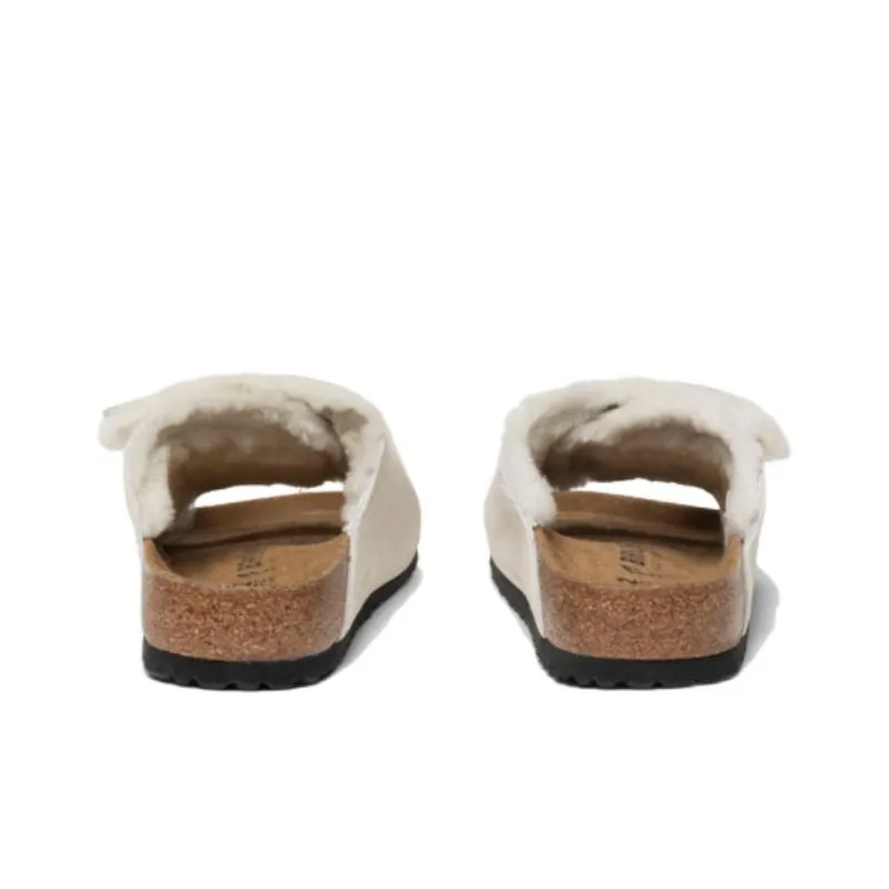 Birkenstock Solana Shearling Slide Stussy Bone-3