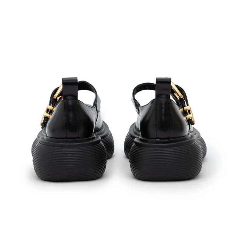 HERLIAN Platform Mary Jane Shoes Women's Black-3