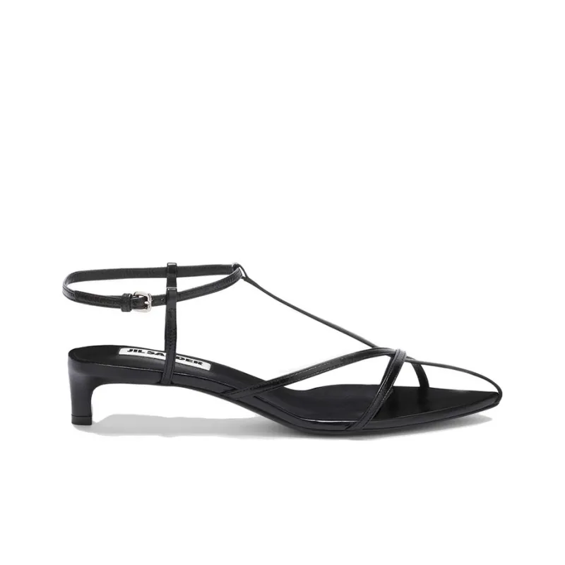 JIL SANDER Pointed Open-toe Leather Sandals-1