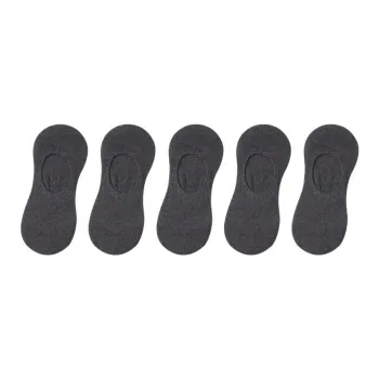 MIIOW No-Show Socks Men's 5 Pack Medium Gray