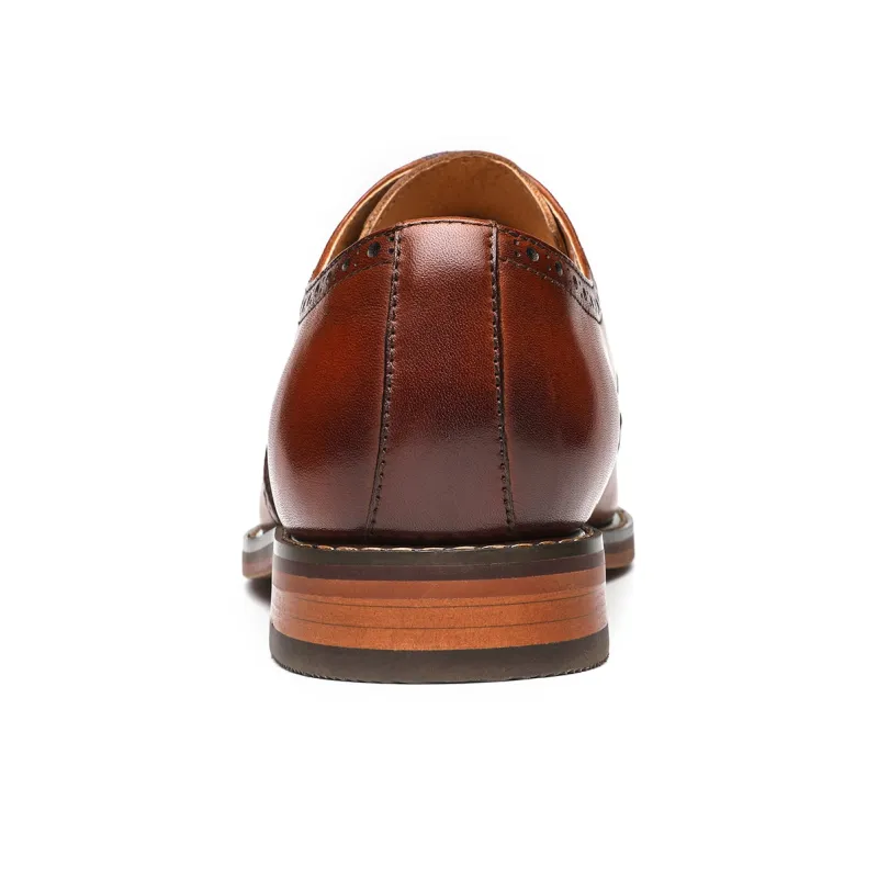 FAPAI Dress Shoes Men Low Top Brown/Black-10