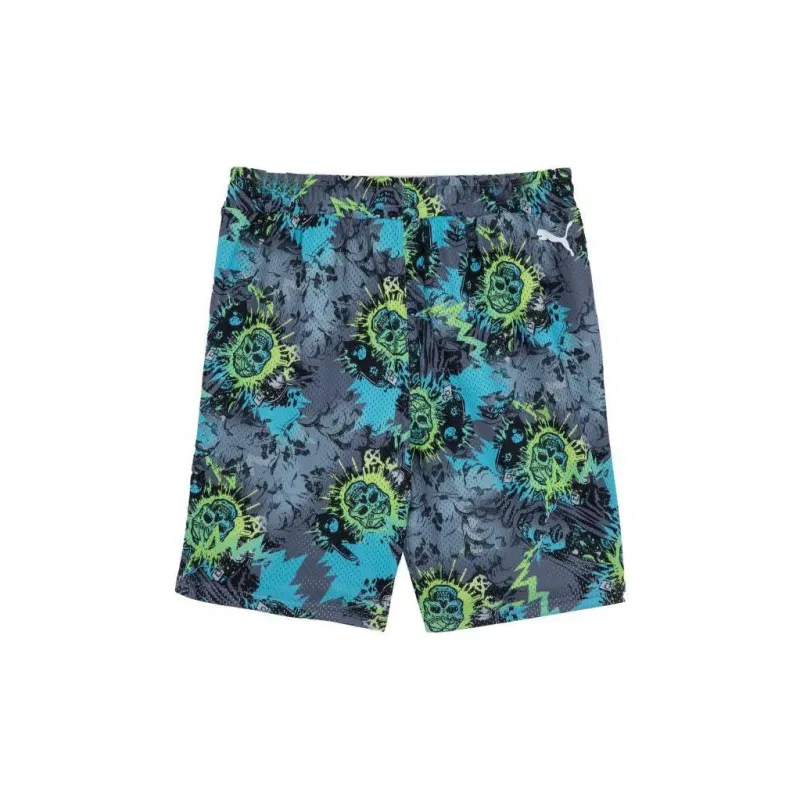 PUMA MELO BLUE HIVE AOP SHORT Casual Shorts Men's Black-1