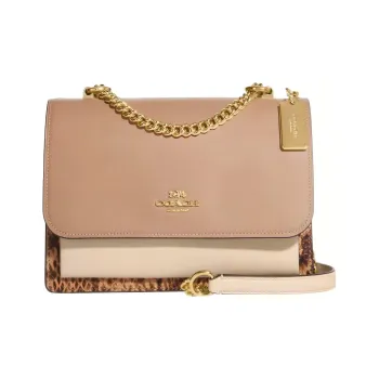 COACH Klare With Cow Leather And Sheepskin Shoulder Bag, Crossbody Bag Small Size Women's Ivory White