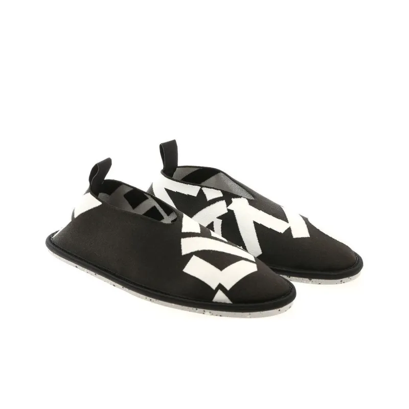 KENZO K Tiger Flat Shoes Women's Black White-3
