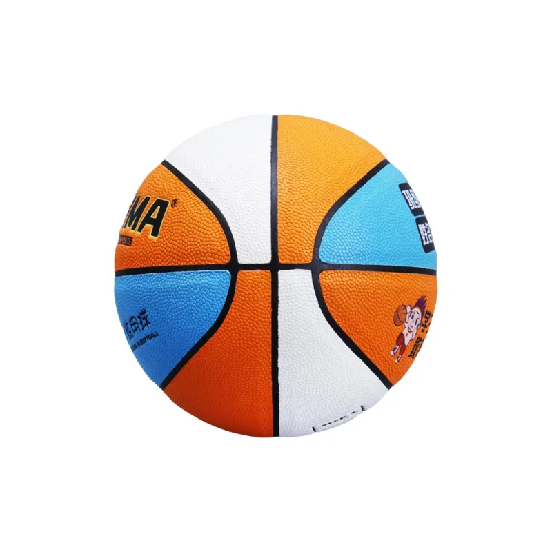 For Erma Rubber Basketball Orange White Blue Size 5 Training Kids'-2