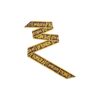 FENDI Silk Scarves Women's Yellow