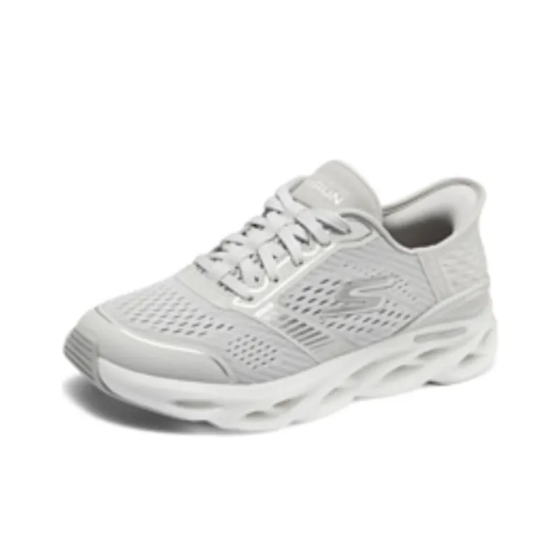 Skechers Cushioning Wear Resistant Low Top Running Shoes Women's Gray Silver-2