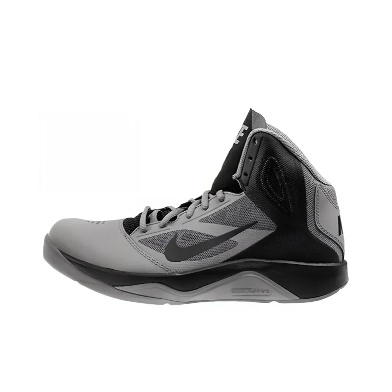 Nike Dual Fusion BB II Cushioning Anti-Slip And Wear-Resistant Mid-Top Vintage Basketball Shoes Unisex Gray-0