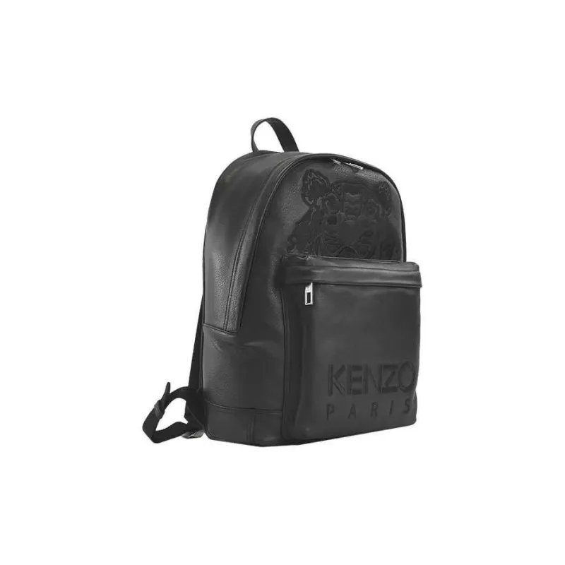 KENZO Cow Leather Backpack Large Size Men's Black-4