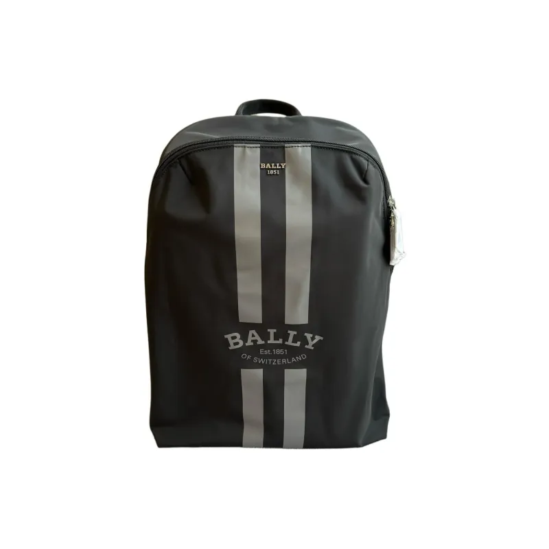 BALLY Nylon Backpack Unisex Black-0