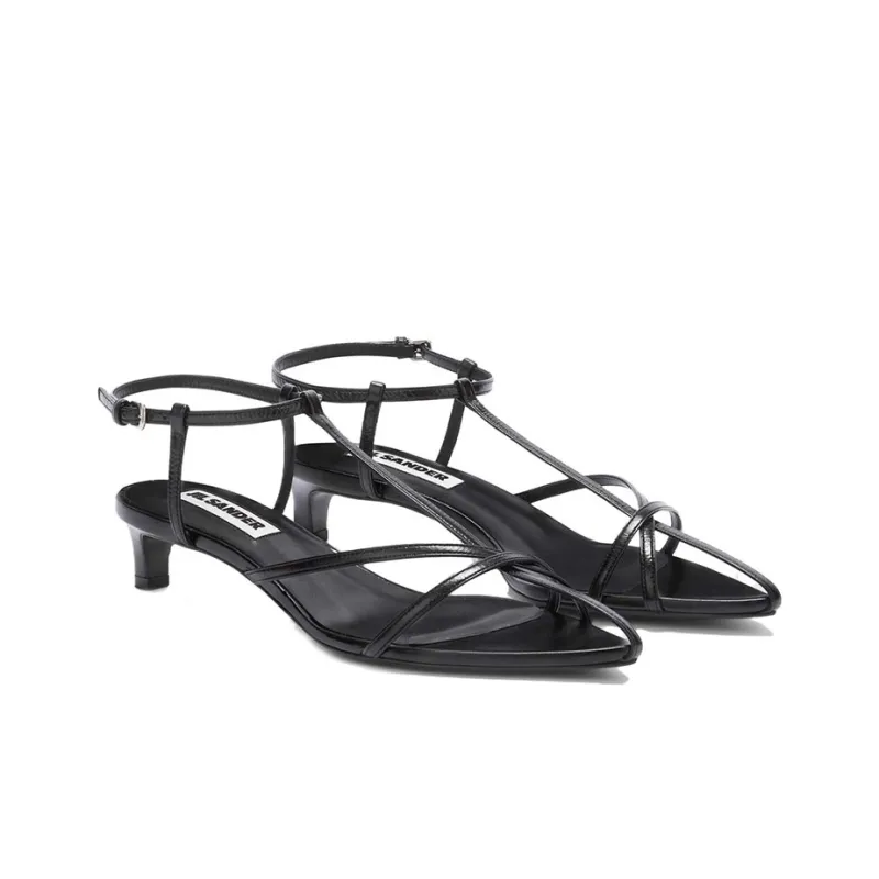 JIL SANDER Pointed Open-toe Leather Sandals-2