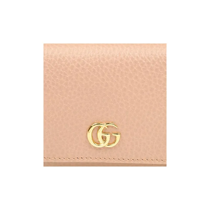 GUCCI Cow Leather Wallet Women's Pink-4