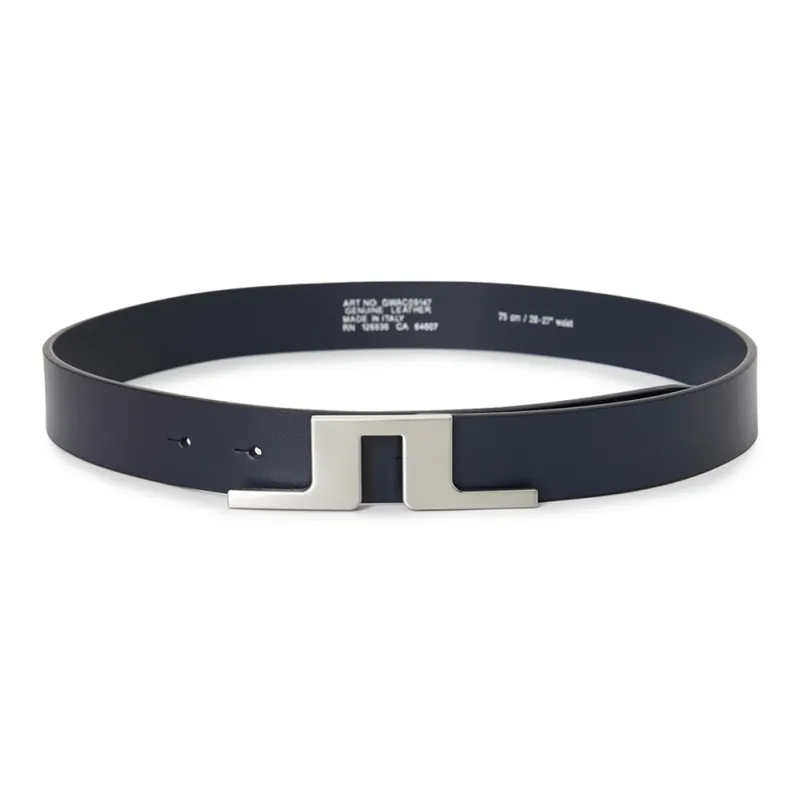 J.Lindeberg Solid Color Decoration Leather Belts Women's Black Width 3CM-1