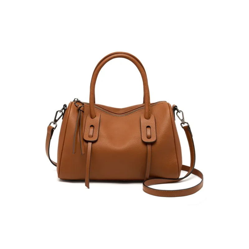ZOOLER Top Grain Cow Leather Handbag Women's Black/Khaki/Caramel/Burgundy-15