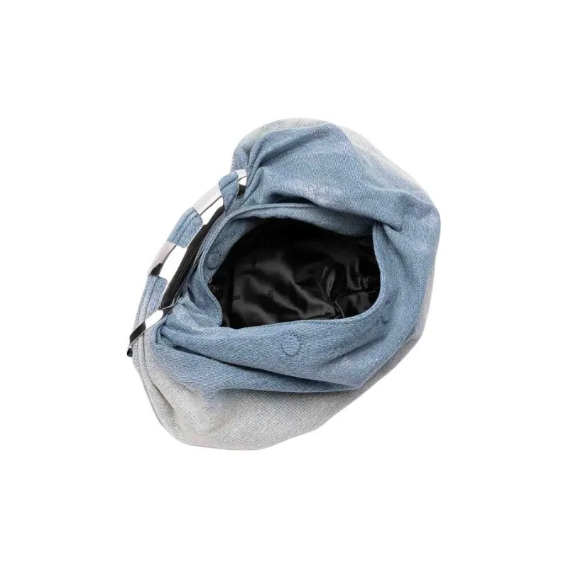 DIESEL Cotton Hobo Bag, Handbag Trumpets Women's Light Blue-3