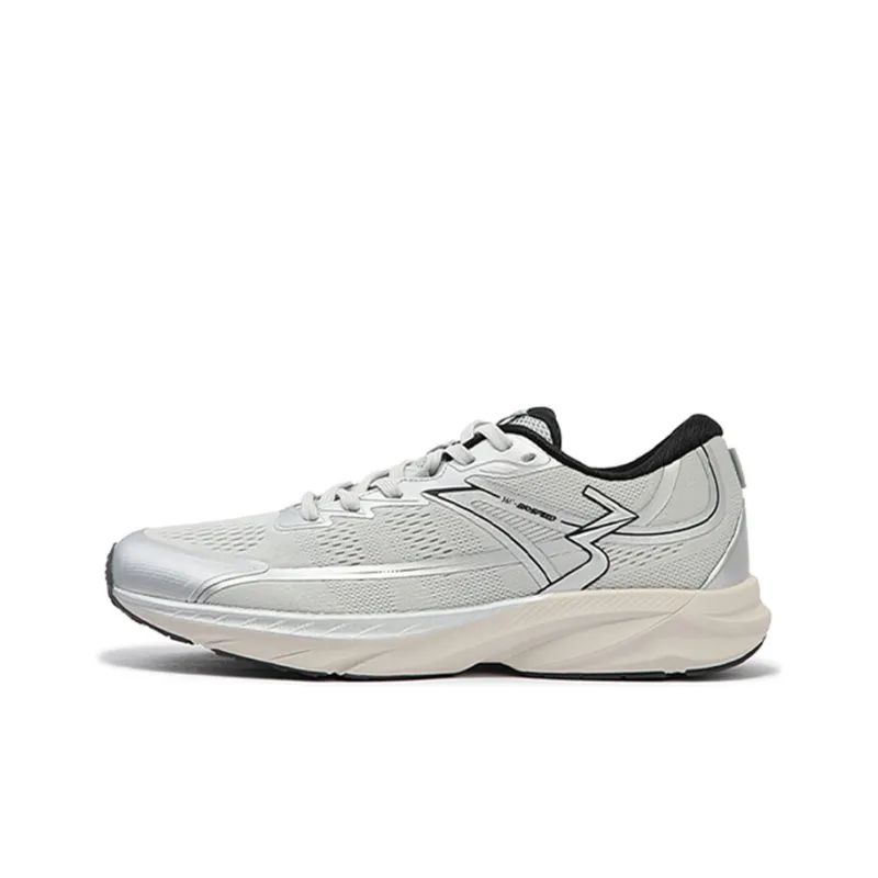 361° Anti Slip And Wear Resistant Breathable Low Top Running Shoes Men's Gray Silver-0