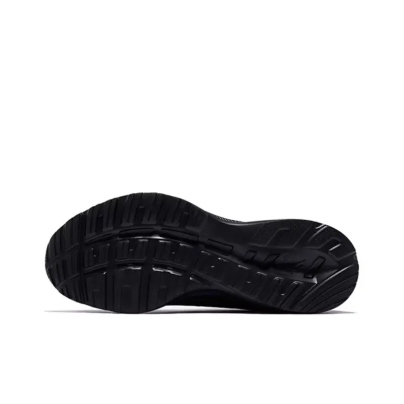 QIAODAN Anti Slip Wear Resistant Low Top Sprint Running Shoes Men's Black Gold-2