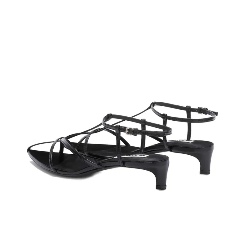 JIL SANDER Pointed Open-toe Leather Sandals-4