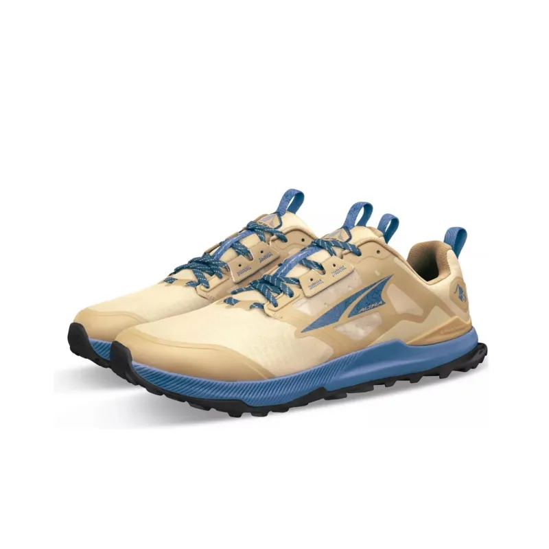 Altra Cushioning, Slip Resistant, And Abrasion Resistant Low Top Trail Running Shoes Men's Beige Yellow Blue-2