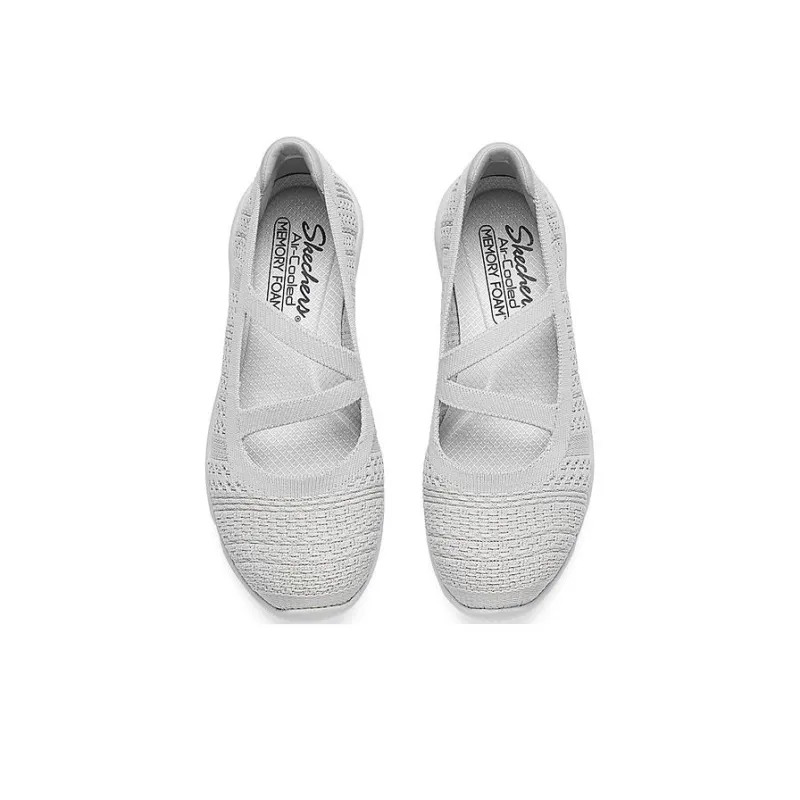 Skechers Anti Slip Wear Resistant Low Top Casual Shoes Women's Light Gray-3