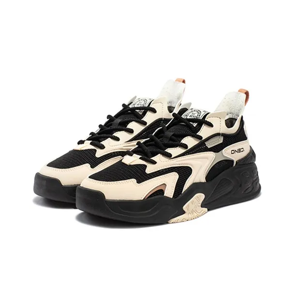 361° Karst Anti Slip Wear Resistant Low Top Casual Shoes Women's Beige Black-2
