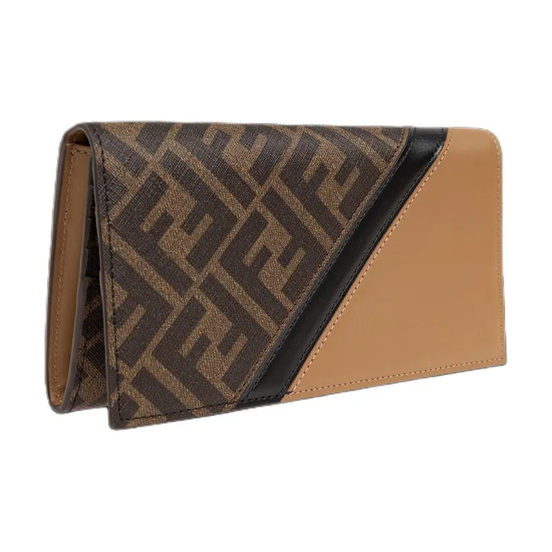 FENDI Canvas Wallet Men's Brown-1