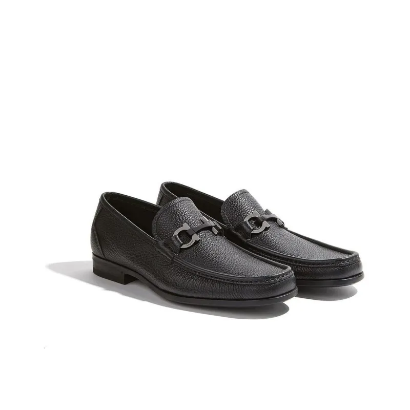 FERRAGAMO Gancini-plaque Mocassin Loafers-1