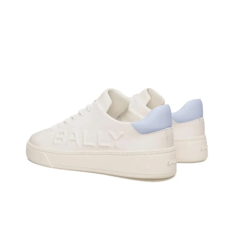 BALLY Low Top Skateboard Shoes Women's White Blue-3