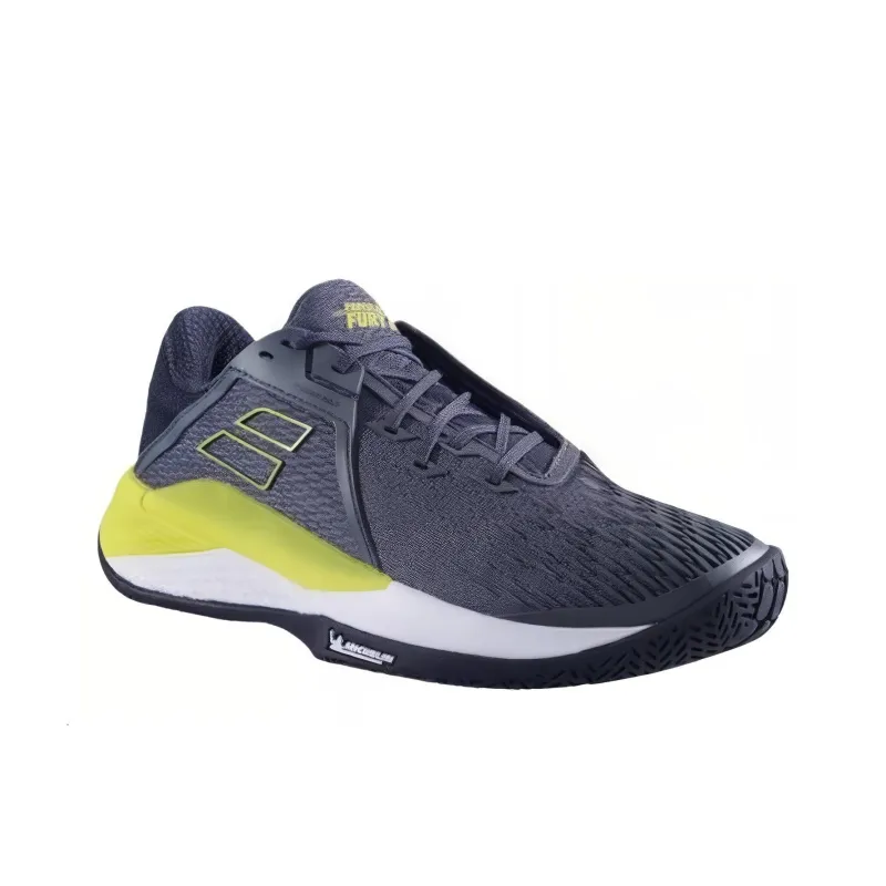 Babolat Slip Resistant Low Top Tennis Shoes Men's Gray-1
