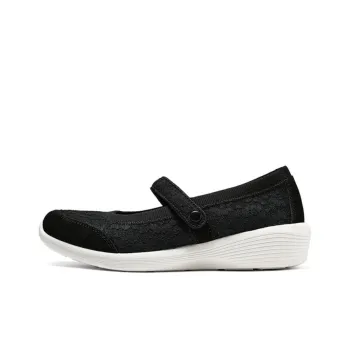 Skechers Shock Absorbers With Slip Resistant And Abrasion Resistant Properties Low Top Casual Shoes Women's Black