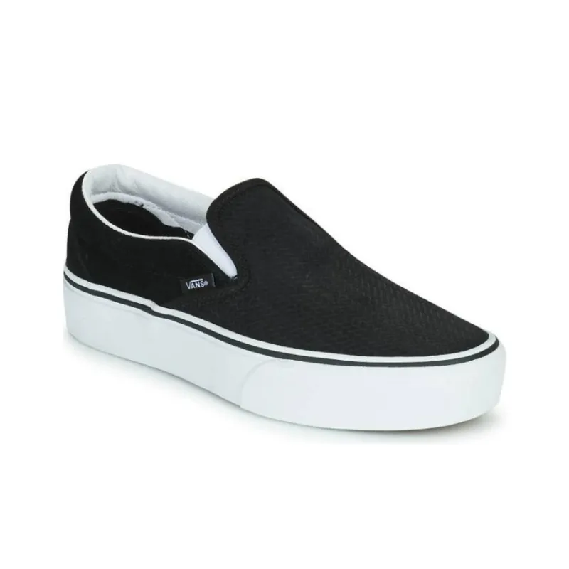 Vans Classic Slip On Platform 'Suede Embossed Black'-4