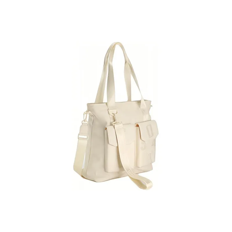 FILA FUSION Fabric Shoulder Bag, Crossbody Bag, Handbag Extra Small Unisex Ivory Ecru-1