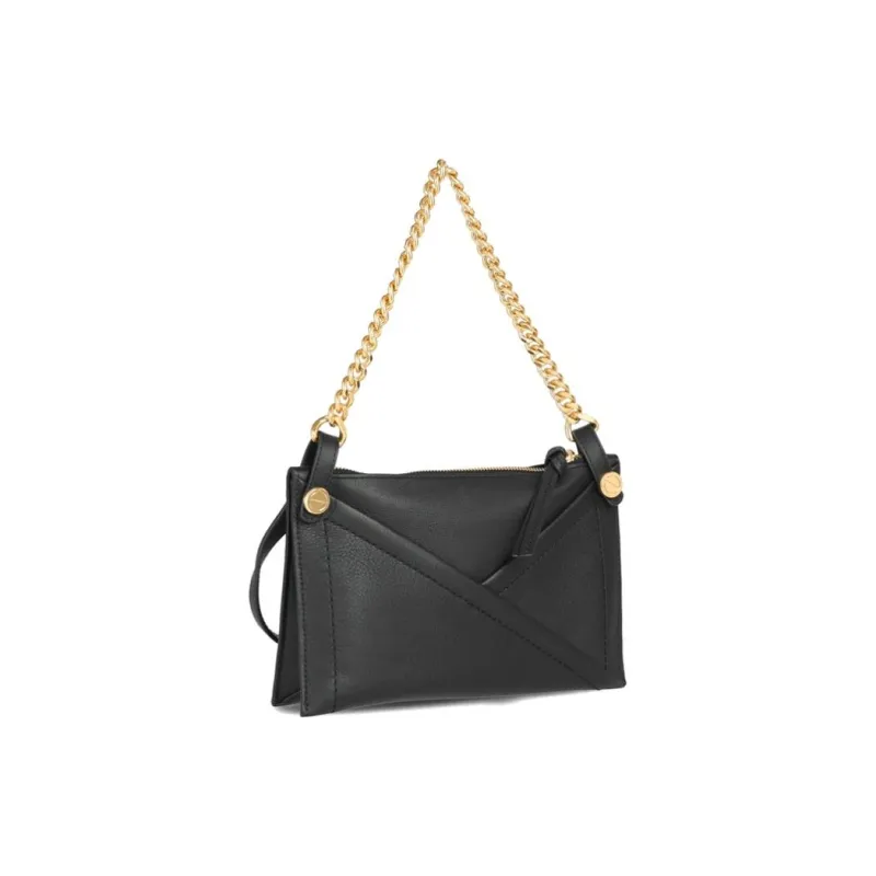 Mulberry Silky Calfskin Clutch, Shoulder Bag, Crossbody Bag, Handbag Medium Size Women's Black-4