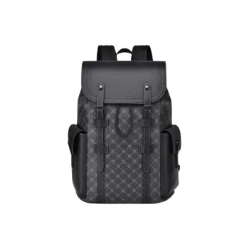 HACIN PVC Laptop Bag Backpack Regular Men's Black
