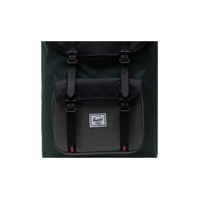 Herschel Polyester Backpack Large Size Unisex Deep Forest Green-5