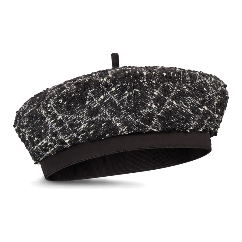 DIOR Cotton, Acrylic, Polyamide Berets Women's Black-1
