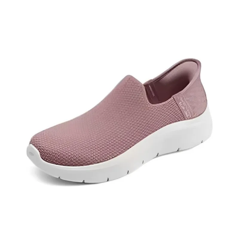 Skechers Slip Ins Slip Ins Technology Cushioned Wear Resistant Support Low Top Casual Shoes Women's Rose Red-1