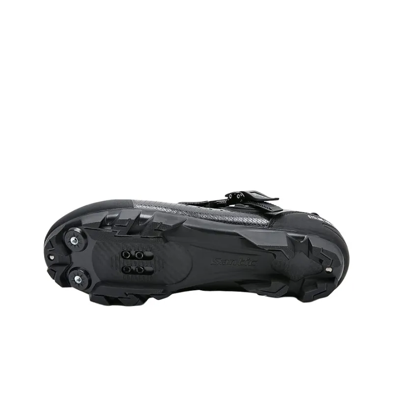 SANTIC Anti Slip Wear Resistant Low Top Cycling Shoes Unisex Black Battlefield-3