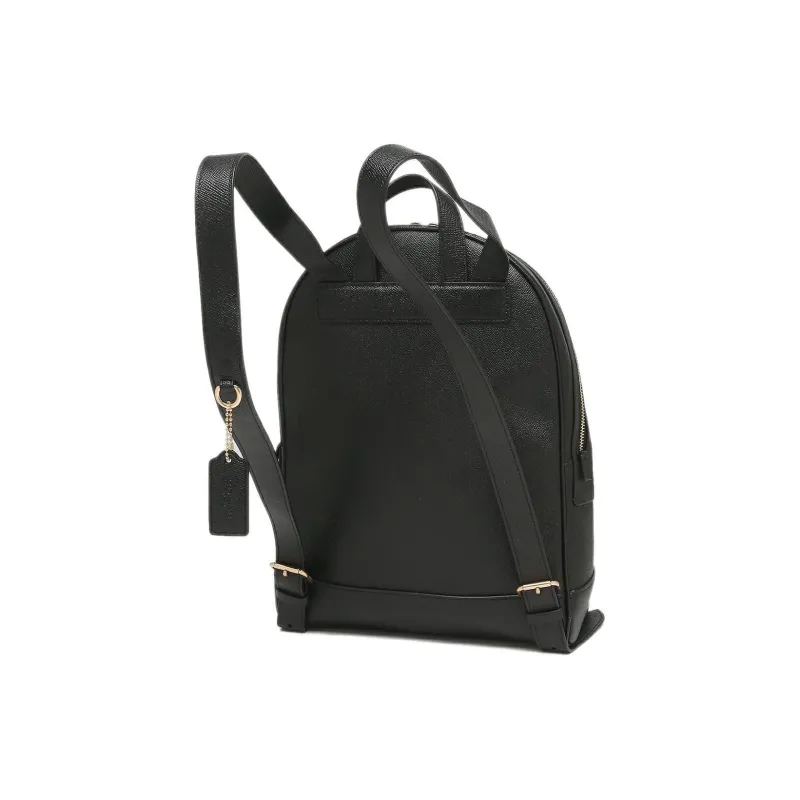 COACH Kenley Leather Backpack Large Size Women's Black-3