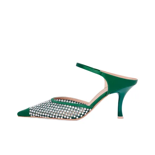 Malone Souliers Vega 70mm Crystal-embellished Mules