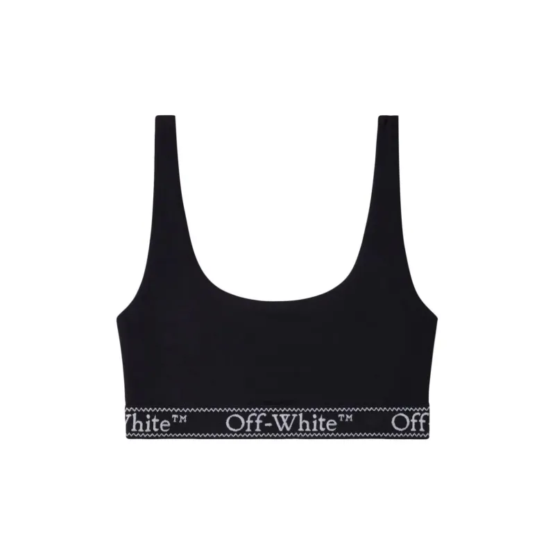 OFF WHITE Logo underband Crop Top-0