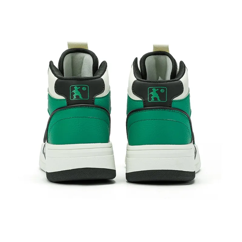 The Simpsons Skateboard Shoes Unisex High Top Black & White/Green Forest-9