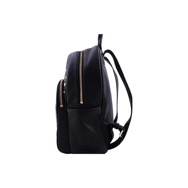 MICHAEL KORS Abbey Leather Backpack Medium Size Women's Black-2