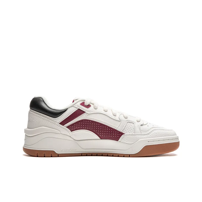LiNing Moon White 2.0 Anti-Slip And Wear-Resistant Breathable Low-Top Skateboard Shoes Men's White Red-1