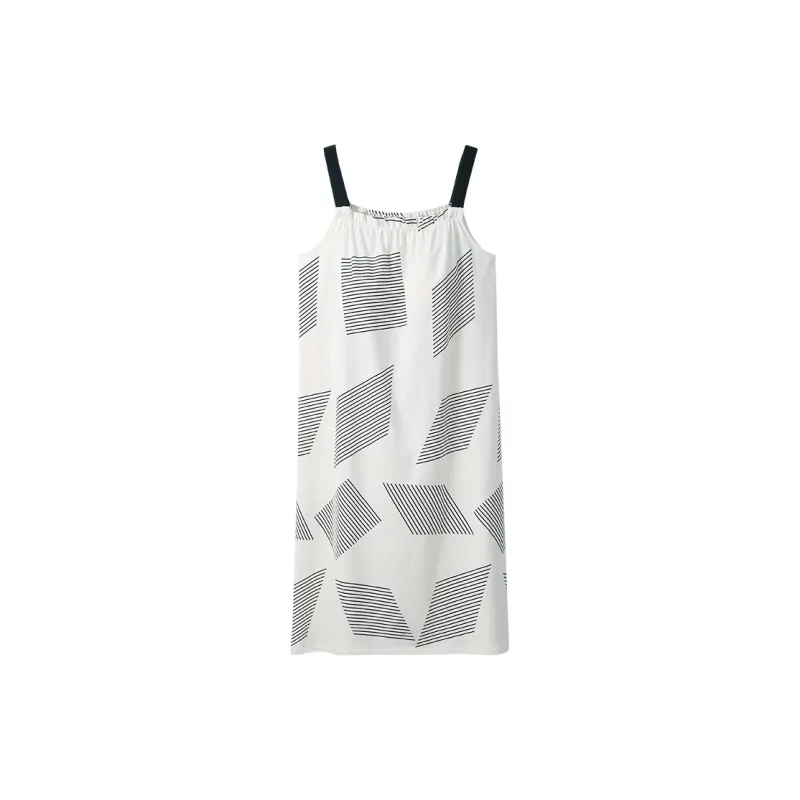 Sha Qian Nightgown Summer Women's White-0