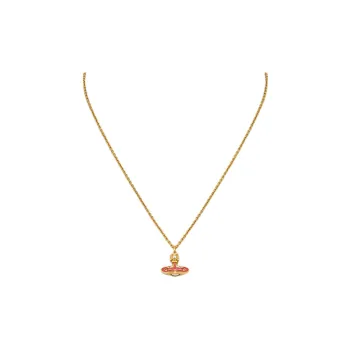 Vivienne Westwood Brass, Enamel Necklaces Women's Gold