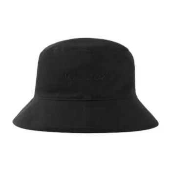GUCCI Viscose Cotton Polyester Bucket Hats Men's Black