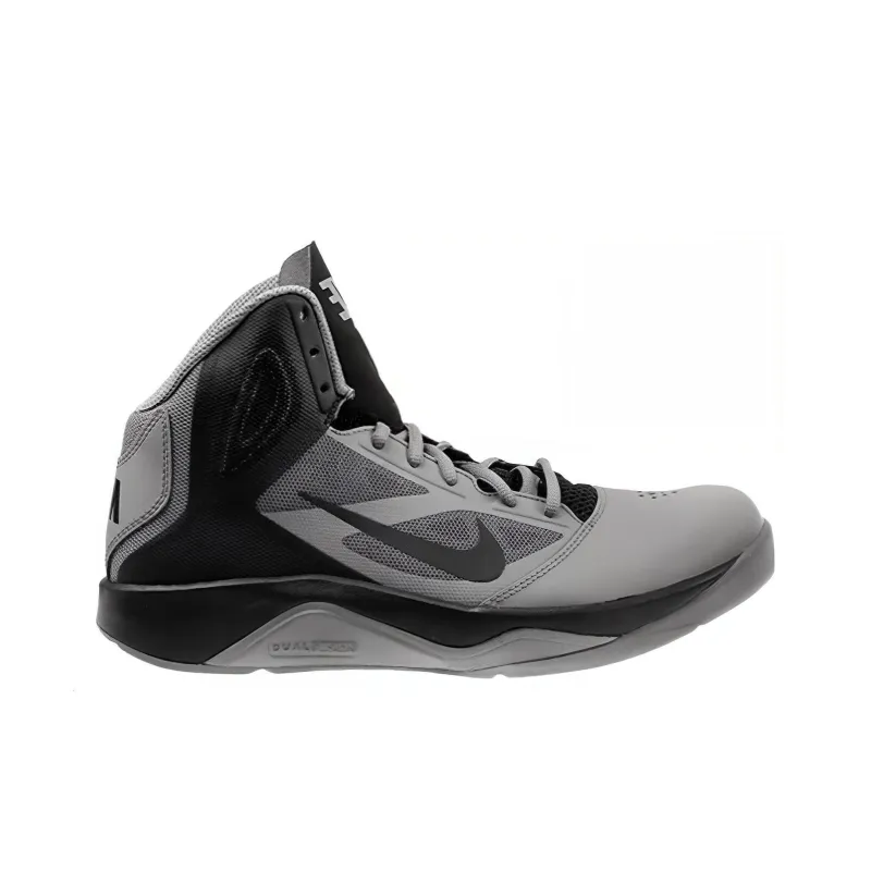 Nike Dual Fusion BB II Cushioning Anti-Slip And Wear-Resistant Mid-Top Vintage Basketball Shoes Unisex Gray-1