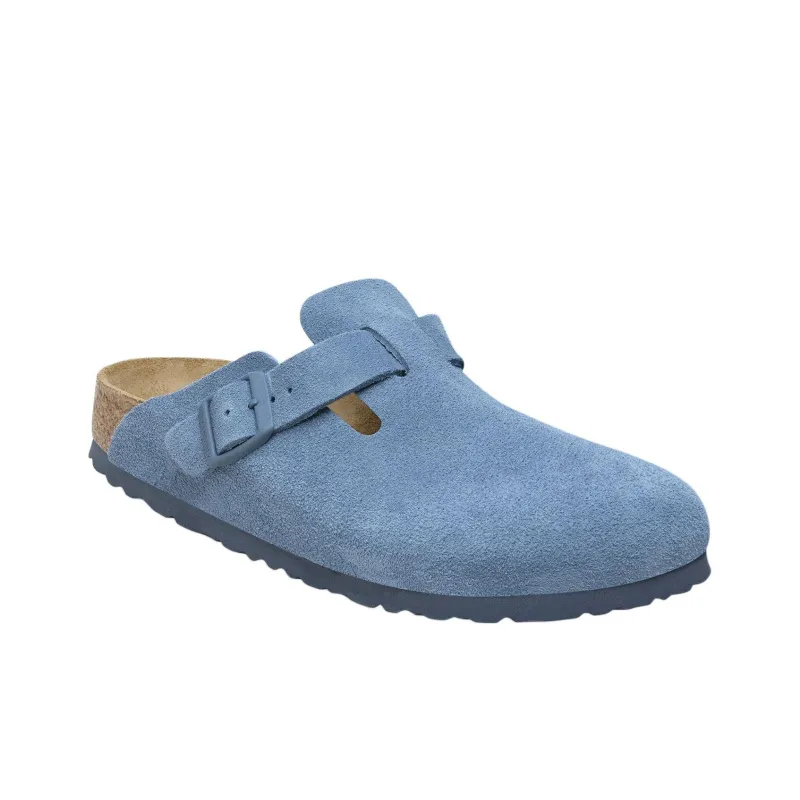 Birkenstock Buckled Suede Leather Slippers-1